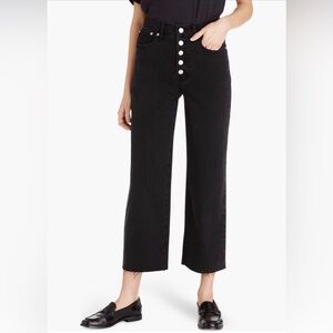 Madewell Perfect Vintage Raw Hem Corset High Waist Straight Leg Jeans 27 Lunar